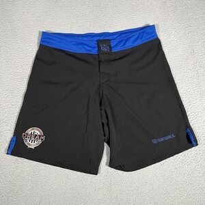 Sanabul Shorts Mens 38 Black No Gi Jiu Jitsu MMA Drawstring Board Stretch Logo